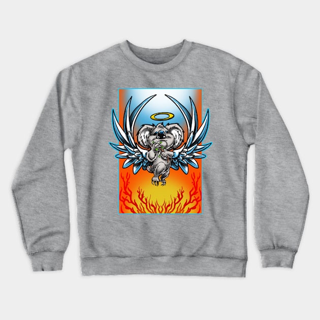 Koala Angel Crewneck Sweatshirt by Biomek